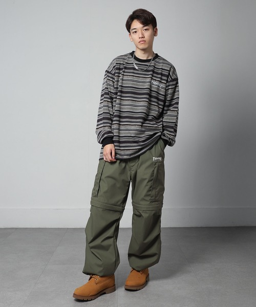 THRASHER(スラッシャー)の「【THRASHER】 2WAY TCウェザー デタッチャブル ヘリクルーパンツ / ミリタリー カーゴ パンツ(その他パンツ・メンズ・ブラック/カーキ/チャコール・SMALL/MEDIUM/LARGE/X-LARGE)」の4枚目の写真