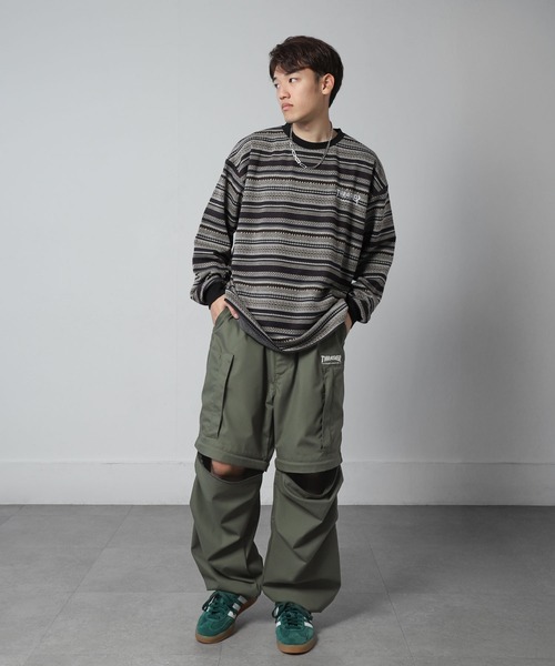 THRASHER(スラッシャー)の「【THRASHER】 2WAY TCウェザー デタッチャブル ヘリクルーパンツ / ミリタリー カーゴ パンツ(その他パンツ・メンズ・ブラック/カーキ/チャコール・SMALL/MEDIUM/LARGE/X-LARGE)」の5枚目の写真
