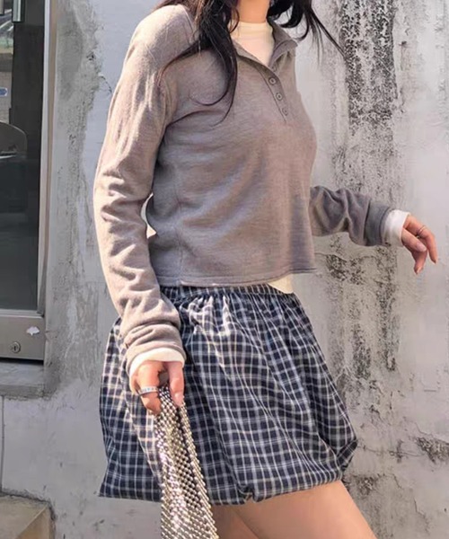 LAC-VERT(ラック・ヴェール)の「ミニ丈バルーンスカート(スカート・レディース・ホワイト/ブラック/その他1・FREE)」の16枚目の写真