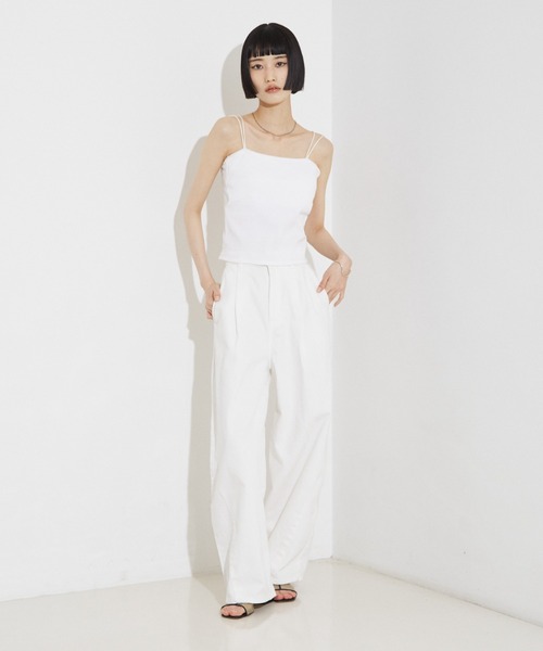 NOMINE（ノミネ）の「タック ボリューム デニムパンツ（デニムパンツ・レディース・ホワイト/ブラック/ブルー・S/M）」の6枚目の写真