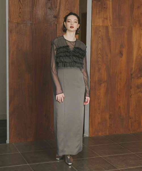 ANDRESDドレス all in one dress & tulle tops tulle vest all in one dress | ANDRESD