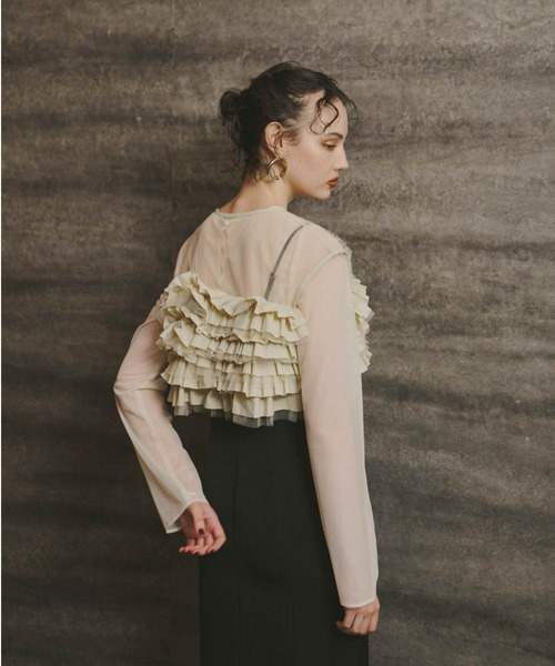 美品 ANDRESD taffeta tulle vest set dress taffeta tulle vest set dress | ANDRESD