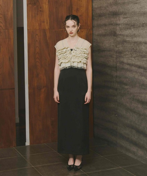 ANDRESD（アンドレスド）の「taffeta tulle vest set dress