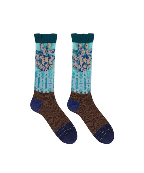 JNBY(ジェーエヌビーワイ)の「Sheer Bloom-pattern Socks / シアーソックス(ソックス/靴下・レディース・パープル/グリーン/グレー・ONE SIZE)」の9枚目の写真