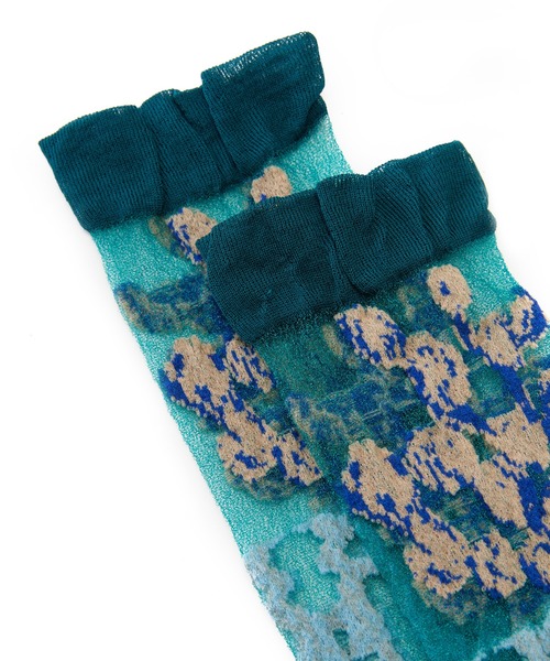 JNBY(ジェーエヌビーワイ)の「Sheer Bloom-pattern Socks / シアーソックス(ソックス/靴下・レディース・パープル/グリーン/グレー・ONE SIZE)」の11枚目の写真