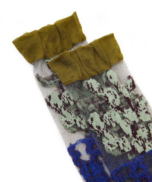 JNBY(ジェーエヌビーワイ)の「Sheer Bloom-pattern Socks / シアーソックス(ソックス/靴下・レディース・パープル/グリーン/グレー・ONE SIZE)」の6枚目の写真