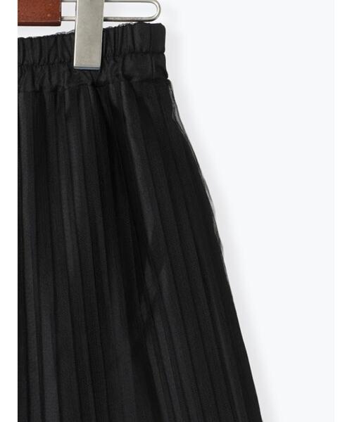 Te chichi TERRASSE（テチチテラス）の「プリーツチュールティアードスカート（スカート・レディース・グレー/ブラック/オフホワイト・F）」の8枚目の写真