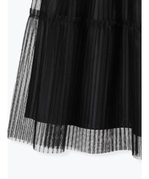 Te chichi TERRASSE（テチチテラス）の「プリーツチュールティアードスカート（スカート・レディース・グレー/ブラック/オフホワイト・F）」の9枚目の写真