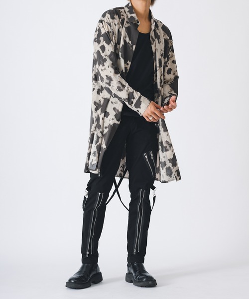 REGIEVO(レジエボ)の「エレガントなロングシャツ(シャツ/ブラウス・メンズ・アイボリー/グレー・LARGE/MEDIUM)」の10枚目の写真