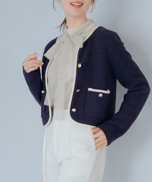 MISCH MASCH(ミッシュマッシュ)の「チュールボウタイブラウス(シャツ/ブラウス・レディース・ピンク/グリーン/アイボリー・フリ-)」の2枚目の写真