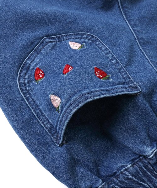 apres les cours（アプレレクール）の「【WEB限定/ジュニア対応】フルーツ刺繍ポケットパンツ（その他パンツ・キッズ・アイボリー/インディゴブルー/ピンク・140/130/80/90/100/110/120）」の8枚目の写真