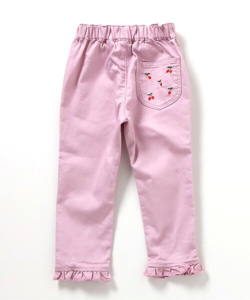 apres les cours（アプレレクール）の「【WEB限定/ジュニア対応】フルーツ刺繍ポケットパンツ（その他パンツ・キッズ・アイボリー/インディゴブルー/ピンク・140/130/80/90/100/110/120）」の16枚目の写真