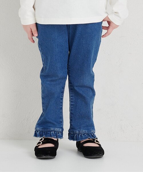 apres les cours（アプレレクール）の「【WEB限定/ジュニア対応】フルーツ刺繍ポケットパンツ（その他パンツ・キッズ・アイボリー/インディゴブルー/ピンク・140/130/80/90/100/110/120）」の18枚目の写真