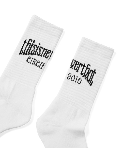 thisisneverthat（ディスイズネバーザット）の「RS-Logo Socks（ソックス/靴下・メンズ・ブラック/ホワイト・FREE）」の5枚目の写真