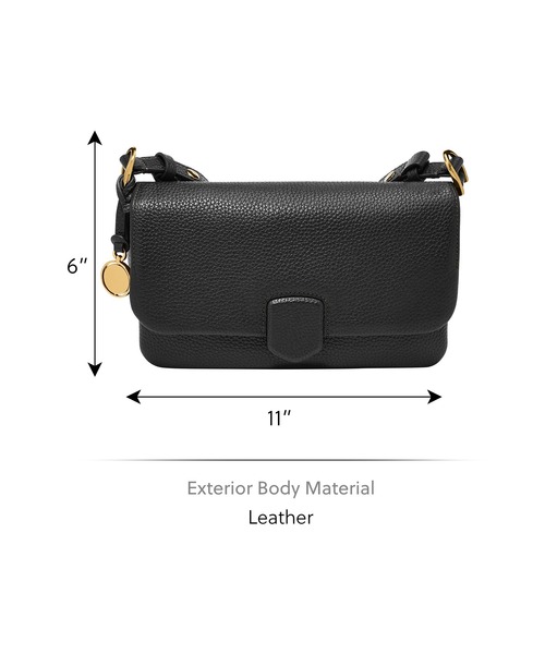 FOSSIL(フォッシル)の「フォッシル 肩かけバッグ レディース レザー ブラック スマホ収納可 ZB11116001(ショルダーバッグ・レディース・ブラック・FREE)」の4枚目の写真