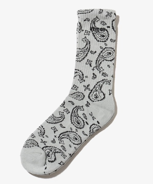 atmos（アトモス）の「atmos PAISLEY SOCKS / アトモス ペイズリー ソックス（ソックス/靴下・メンズ・ホワイト/ネイビー/グレー/ブラック・23-25/25-27）」の3枚目の写真
