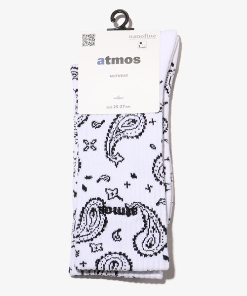 atmos バンダナ柄ソックス 25-27cm ペイズリー柄