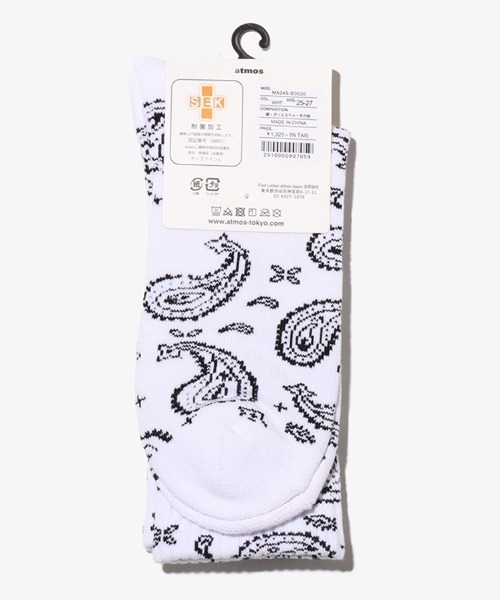 atmos（アトモス）の「atmos PAISLEY SOCKS / アトモス ペイズリー ソックス（ソックス/靴下・メンズ・ホワイト/ネイビー/グレー/ブラック・23-25/25-27）」の12枚目の写真
