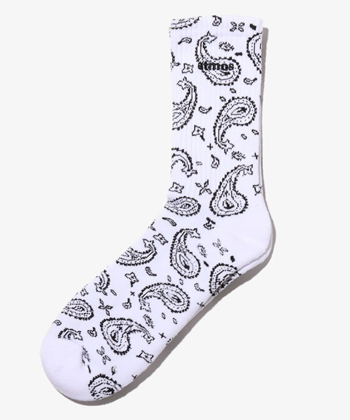 atmos バンダナ柄ソックス 25-27cm ペイズリー柄 atmos 靴下 PAISLEY SOCKS / アトモス ペイズリー ソックス