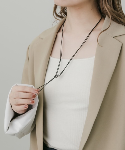 SMELLY（スメリー）の「ボールマルチWAYチョーカーネックレス（チョーカー・レディース・ブラック・-）」の6枚目の写真