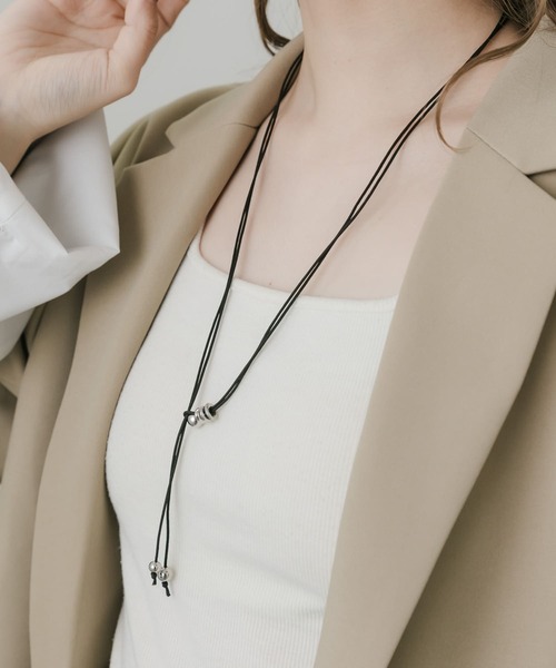 SMELLY（スメリー）の「ボールマルチWAYチョーカーネックレス（チョーカー・レディース・ブラック・-）」の7枚目の写真