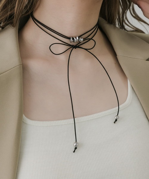 SMELLY（スメリー）の「ボールマルチWAYチョーカーネックレス（チョーカー・レディース・ブラック・-）」の9枚目の写真