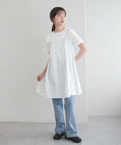 セール】【umm.】小花柄キャミチュニック（チュニック）｜DISCOAT