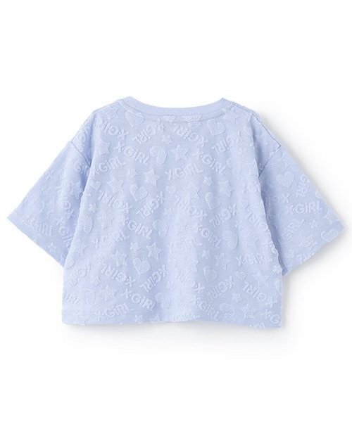 X-girl Stages（エックスガールステージス）の「ロゴパイルショート丈半袖Tシャツ（Tシャツ/カットソー・キッズ・アイボリー/ライトブルー・120cm/130cm/100cm/140cm/110cm/90cm/80ｃｍ）」の11枚目の写真