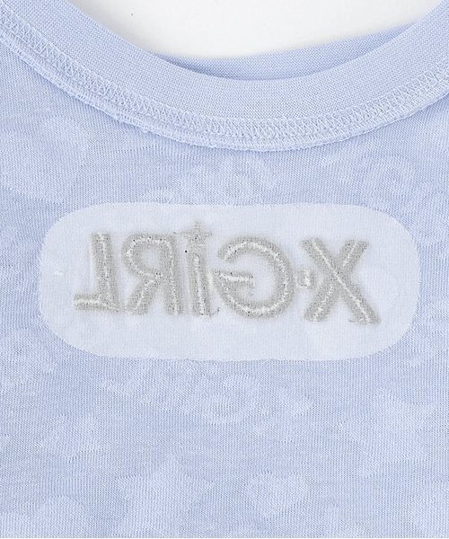 X-girl Stages（エックスガールステージス）の「ロゴパイルショート丈半袖Tシャツ（Tシャツ/カットソー・キッズ・アイボリー/ライトブルー・120cm/130cm/100cm/140cm/110cm/90cm/80ｃｍ）」の8枚目の写真