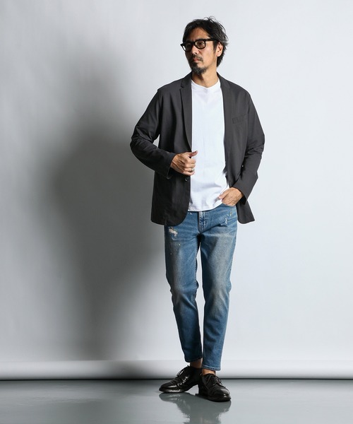 The DUFFER of ST.GEORGE（ザダファーオブセントジョージ）の「LASER PROCESSED＆EMBROIDERY SLIM FIT DENIM：レーザー加工＆刺繍 スリムフィットデニム（デニムパンツ・メンズ・ダークインディゴブルー/ライトインディゴブルー・LARGE/MEDIUM/SMALL/X-LARGE）」の9枚目の写真