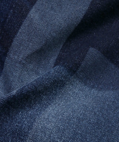 The DUFFER of ST.GEORGE（ザダファーオブセントジョージ）の「LASER PROCESSED＆EMBROIDERY SLIM FIT DENIM：レーザー加工＆刺繍 スリムフィットデニム（デニムパンツ・メンズ・ダークインディゴブルー/ライトインディゴブルー・LARGE/MEDIUM/SMALL/X-LARGE）」の21枚目の写真