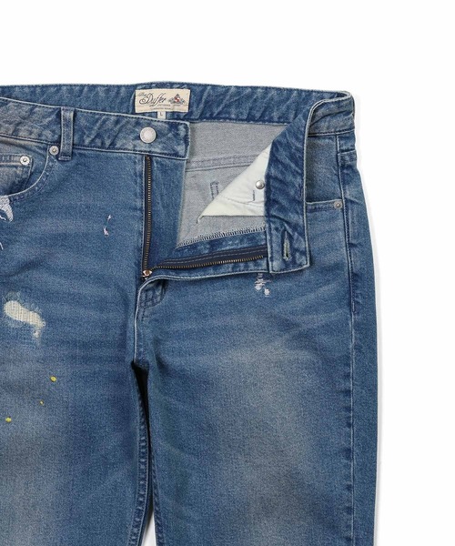 LASER PROCESSED＆EMBROIDERY SLIM FIT DENIM：レーザー加工