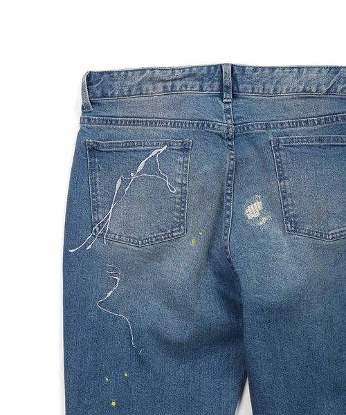 【専用】A&G レーザー加工 パイソン柄 デニムパンツ LASER PROCESSED＆EMBROIDERY SLIM FIT DENIM：レーザー加工