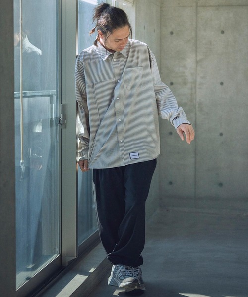 ADAM PATEK(アダムパテック)の「ms6012-striped anarchy shirt シャツ(シャツ/ブラウス・メンズ・ブルー/ブラック・2/1)」の21枚目の写真