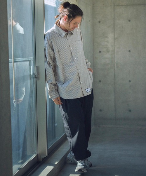 ADAM PATEK(アダムパテック)の「ms6012-striped anarchy shirt シャツ(シャツ/ブラウス・メンズ・ブルー/ブラック・2/1)」の22枚目の写真
