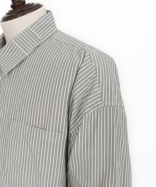 ADAM PATEK(アダムパテック)の「ms6012-striped anarchy shirt シャツ(シャツ/ブラウス・メンズ・ブルー/ブラック・2/1)」の4枚目の写真
