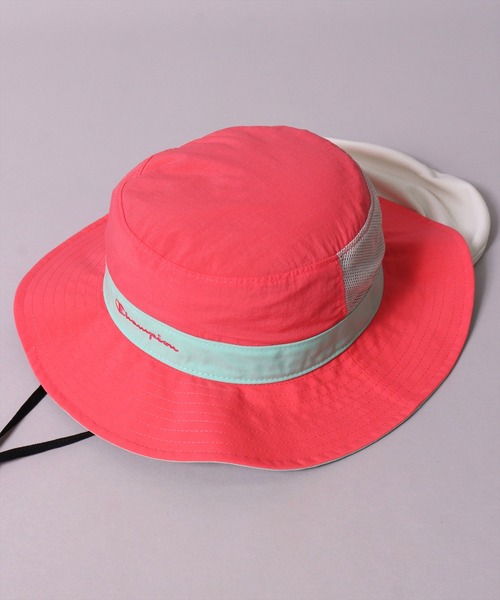 Champion（チャンピオン）の「(LF)【Champion】【キッズ】タレ付き サンシールド アドベンチャーハット（ハット・キッズ・ライラック系/ネイビー系/ブラック/ピンク系・ONE SIZE）」の9枚目の写真
