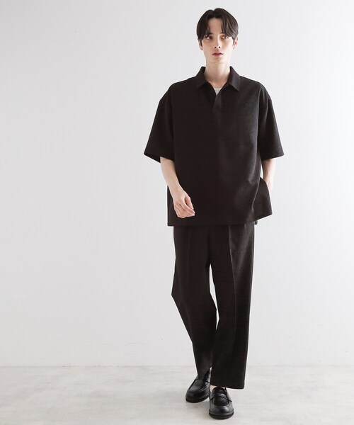 tk.TAKEO KIKUCHI(ティーケータケオキクチ)の「【セットアップ対応】テッククレープスキッパーシャツ(シャツ/ブラウス・メンズ・チャコールグレー/ライトベージュ/ブルー/ブラック・01/03/02)」の18枚目の写真