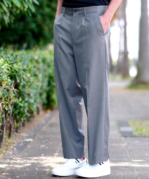 DRESSTERIOR(ドレステリア)の「ウールブレンド イージーワイドパンツ(その他パンツ・メンズ・ライトグレー/ブラック・76/79/82/85)」の1枚目の写真