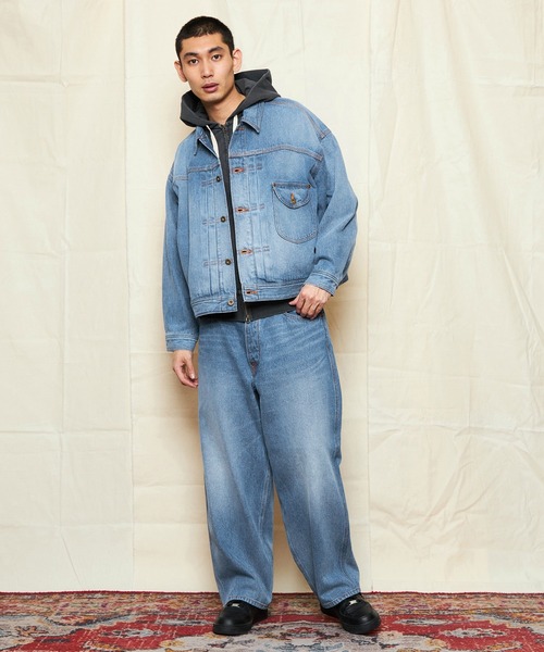 激レア！ビンテージ　モスキーノ　ビッグシルエット　リボンテープデニムジャケット 激レア！ビンテージ モスキーノ ビッグシルエット リボンテープ