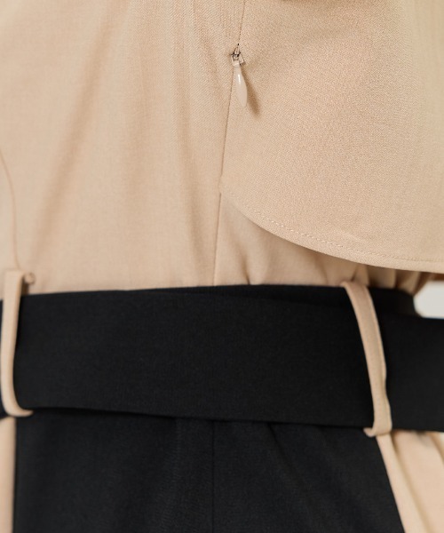 セール】バイカラーカシュクールワンピース（ワンピース）｜AND