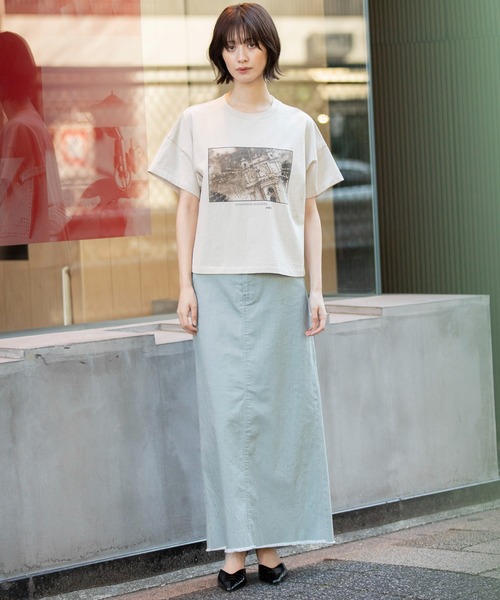 Munich（ミューニック）の「フォトプリントTシャツ（Tシャツ/カットソー・レディース・ホワイト/ラベンダー/ライトベージュ・FREE）」の11枚目の写真