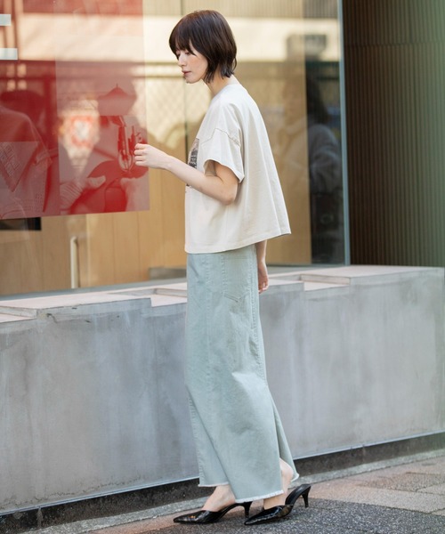 Munich（ミューニック）の「フォトプリントTシャツ（Tシャツ/カットソー・レディース・ホワイト/ラベンダー/ライトベージュ・FREE）」の12枚目の写真