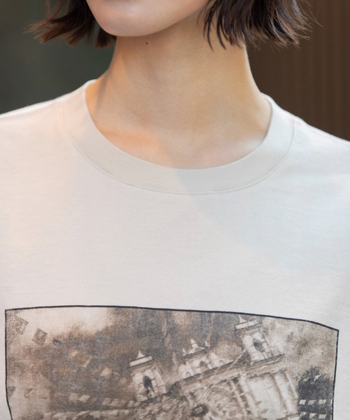 Munich（ミューニック）の「フォトプリントTシャツ（Tシャツ/カットソー・レディース・ホワイト/ラベンダー/ライトベージュ・FREE）」の18枚目の写真