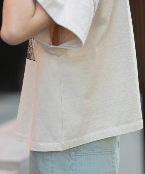 Munich（ミューニック）の「フォトプリントTシャツ（Tシャツ/カットソー・レディース・ホワイト/ラベンダー/ライトベージュ・FREE）」の21枚目の写真