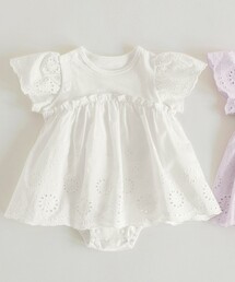 BRANSHES | 【キッズとおそろい】ローンスカラップ刺繍カバーオール(ロンパース)