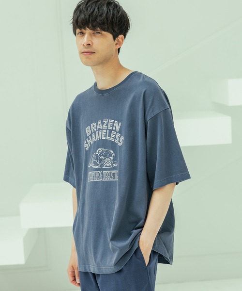 LAKOLE（ラコレ）の「ピグメントアニマル半袖T / 326023（Tシャツ/カットソー・メンズ・チャコール/ネイビー/レッド/グレー・MEDIUM/LARGE）」の3枚目の写真