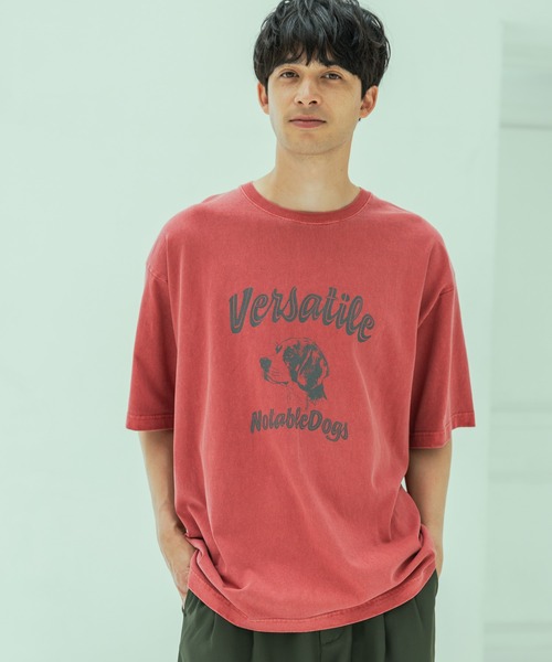 LAKOLE（ラコレ）の「ピグメントアニマル半袖T / 326023（Tシャツ/カットソー・メンズ・チャコール/ネイビー/レッド/グレー・MEDIUM/LARGE）」の4枚目の写真