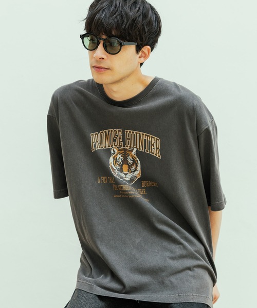 LAKOLE（ラコレ）の「ピグメントアニマル半袖T / 326023（Tシャツ/カットソー・メンズ・チャコール/ネイビー/レッド/グレー・MEDIUM/LARGE）」の2枚目の写真