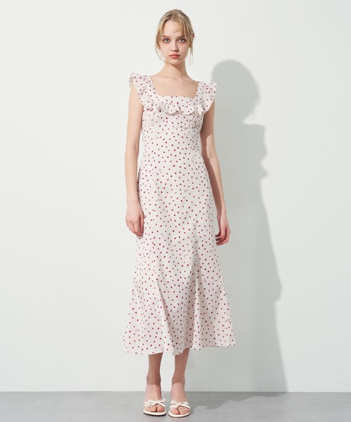 DEICY(デイシー)の「ランダムハートフリルワンピース(ワンピース・レディース・ピンク/ライトベージュ・1/0)」の12枚目の写真